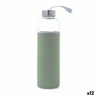 Waterfles Quid Quidate Grijs Glas 600 ml (12 Stuks)
