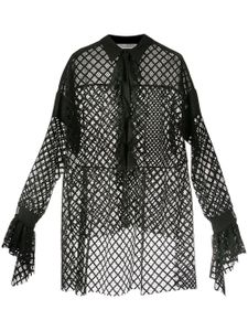 Philosophy Di Lorenzo Serafini blouse brodée à ourlet plus long au dos - Noir