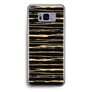 Gouden strepen: Samsung Galaxy S8 Plus Transparant Hoesje