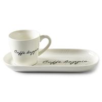 Riviera Maison Caffe Doppio - Kop met schotel