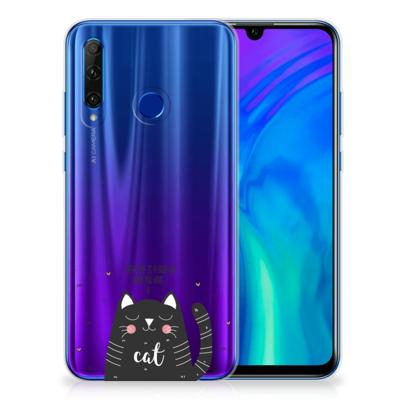 Honor 20 Lite Telefoonhoesje met Naam Cat Good Day Honor 20 Lite Telefoonhoesje met Naam Cat Good Day