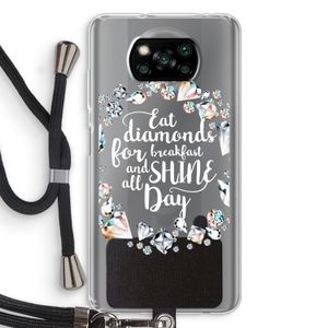 Diamonds: Xiaomi Poco X3 NFC Transparant Hoesje met koord
