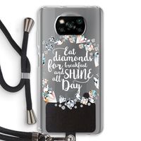 Diamonds: Xiaomi Poco X3 NFC Transparant Hoesje met koord