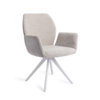 Jesper Home Eetkamerstoel 'Misaki' Turn White, Draaibaar, kleur Pretty Plaster