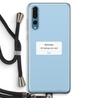 Reminder: Huawei P20 Pro Transparant Hoesje met koord