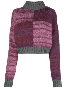 DESTREE Damien mélange-effect knitted jumper - Violet