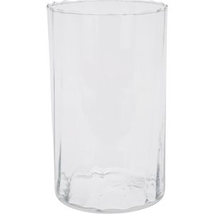 Bloemen vaas transparant - glas - H22 cm