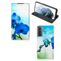 Samsung Galaxy S21 FE Smart Cover Orchidee Blauw - Cadeau voor je Moeder