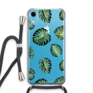 Tropische bladeren: iPhone XR Transparant Hoesje met koord