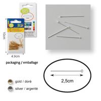 Vaessen Creative • nietstift 25mm 70pcs silver