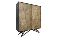 Highboard MONTAIN SOUL 120cm acacia naturel steen look zwart naturel - 44340