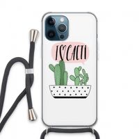 I love cacti: iPhone 13 Pro Max Transparant Hoesje met koord