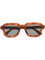 Retrosuperfuture lunettes de soleil à effet écaille de tortue - Marron