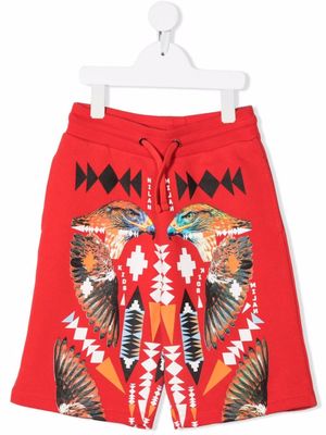 COUNTY OF MILAN KIDS short de sport à imprimé Hawk - Rouge