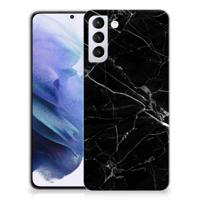 Samsung Galaxy S21 Plus | TPU | Siliconen hoesje | Marmer Zwart - Origineel Cadeau Vader