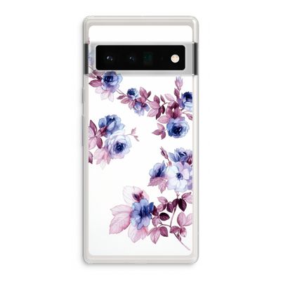 Waterverf bloemen: Google Pixel 6 Pro Transparant Hoesje