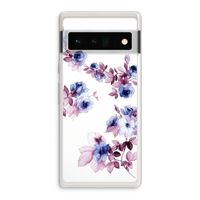 Waterverf bloemen: Google Pixel 6 Pro Transparant Hoesje