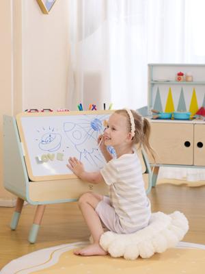 Bibliotheekbord 2 in 1 kind HAPE blauw