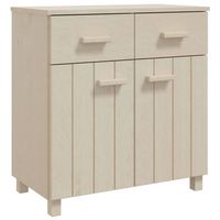 The Living Store HAMAR Dressoir - 79 x 40 x 80cm - Massief grenenhout-MDF - Honingbruin - thumbnail