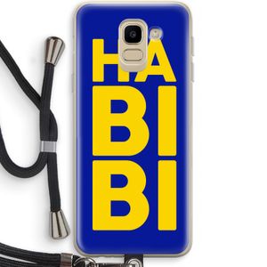 Habibi Blue: Samsung Galaxy J6 (2018) Transparant Hoesje met koord