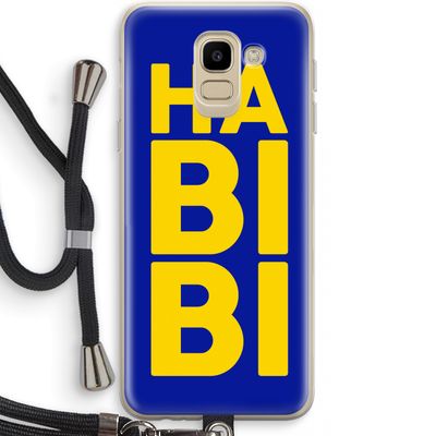 Habibi Blue: Samsung Galaxy J6 (2018) Transparant Hoesje met koord