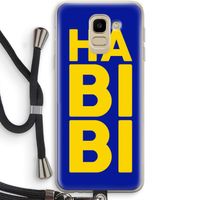 Habibi Blue: Samsung Galaxy J6 (2018) Transparant Hoesje met koord