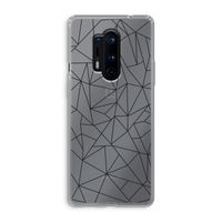 Geometrische lijnen zwart: OnePlus 8 Pro Transparant Hoesje