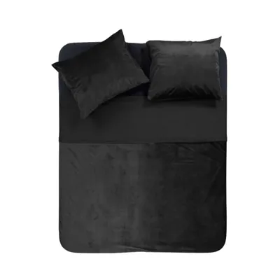 Dekbedovertrek Velvet Piping - Eenpersoons (140x200 Cm) - Taupe Microvezel - Effen - Sleeptime - Dekbed-Discounter.nl