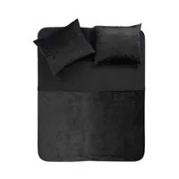 Dekbedovertrek Velvet Piping - Eenpersoons (140x200 Cm) - Taupe Microvezel - Effen - Sleeptime - Dekbed-Discounter.nl