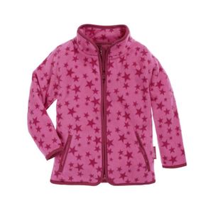 Playshoes fleece jasje sterren fuchsia Maat