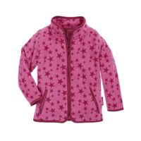 Playshoes fleece jasje sterren fuchsia Maat - thumbnail