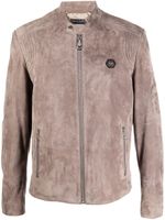 Philipp Plein doudoune en daim - Gris