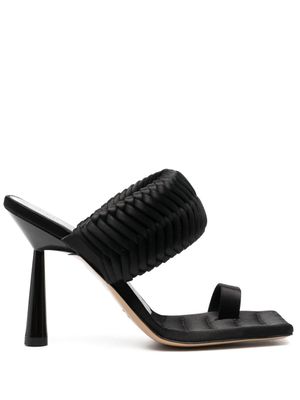 GIABORGHINI sandales en cuir à talon 115 mm - Noir