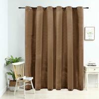 VidaXL Gordijn verduisterend met ringen 290x245 cm fluweel beige