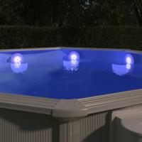 VidaXL Zwembadlamp dompelbaar drijvend LED met afstandsbediening wit
