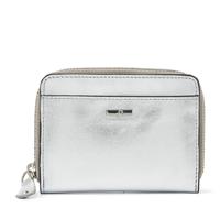 dR Amsterdam Mint Zip Around Portemonnee RFID Metallic Zilver