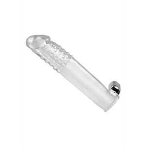 XR Brands Clear Sensations - Vibrating Penis Sleeve with Bullet