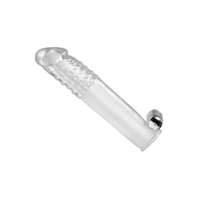 XR Brands Clear Sensations - Vibrating Penis Sleeve with Bullet