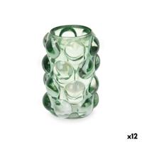 Kaarshouder Gift Decor Groen Kristal 8,4 x 12,5 x 8,4 cm Microbolletjes (12 Stuks)