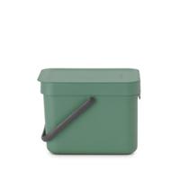 Brabantia afvalemmer sort & go 6l fir groen