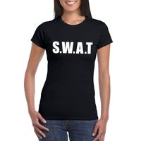 Politie SWAT carnaval t-shirt zwart voor dames 2XL  -