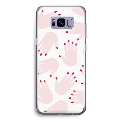 Hands pink: Samsung Galaxy S8 Transparant Hoesje