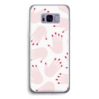 Hands pink: Samsung Galaxy S8 Transparant Hoesje