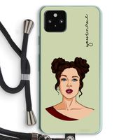 Pop-Art Creator: Pixel 5a 5G Transparant Hoesje met koord