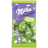 Milka paaseitjes, 81 g, melk hazelnoot