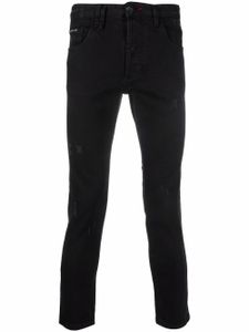 Philipp Plein jean slim à logo brodé - Noir