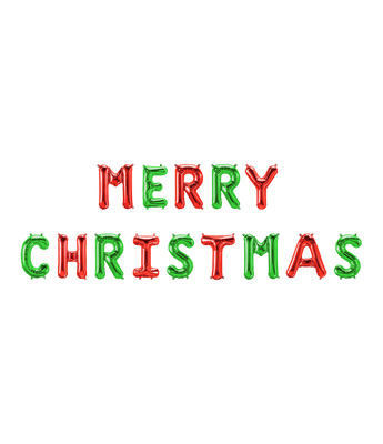 Set Folie Ballonnen - Merry Christmas Letters