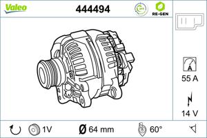 Valeo Alternator/Dynamo 444494