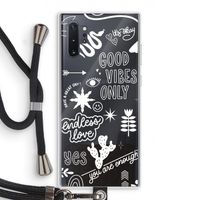 Good vibes: Samsung Galaxy Note 10 Plus Transparant Hoesje met koord