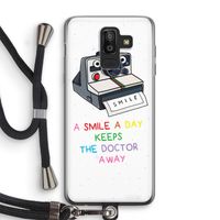 Smile: Samsung Galaxy J8 (2018) Transparant Hoesje met koord